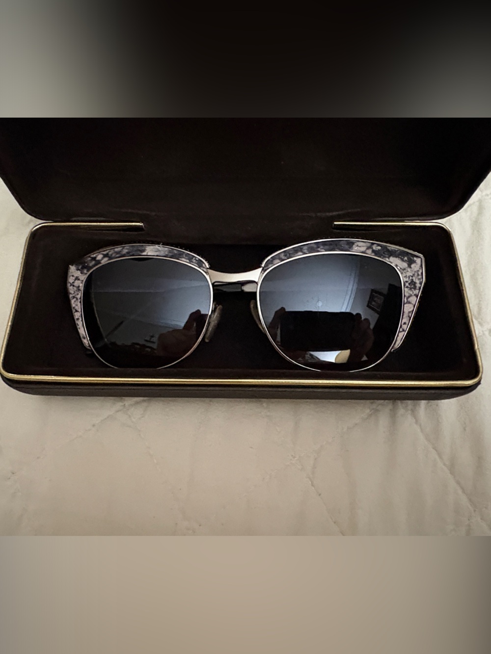 Women's Black and Silver Snake Patterned Sunglasses Roberto Cavalli!!!!!! EUC
